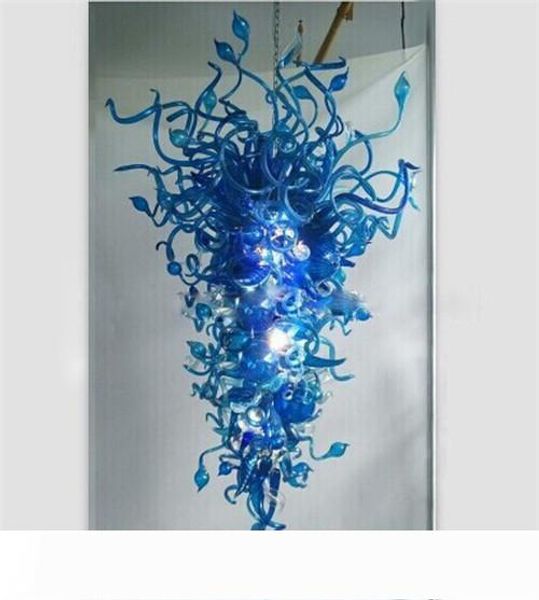 

hand blown glass chandeliers lamp pretty blue art decorative custom made modern chandelier for home