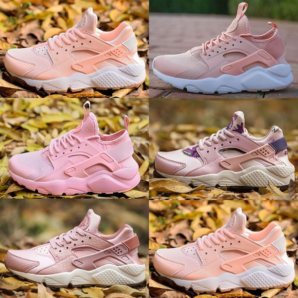 

2020 new huarache run ultra 4 hyper pink women athletic running shoes huaraches platinum light blue sneaker outdoor shoes, Black