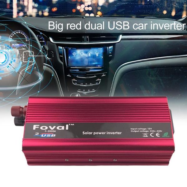

onever high power car inverter 2000w dc12v to ac220v aluminum alloy dual usb inverter