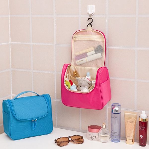 

manufacturers new plaid thick oxford cloth wash bag travel waterproof hook cosmetic bag toiletries storage bag