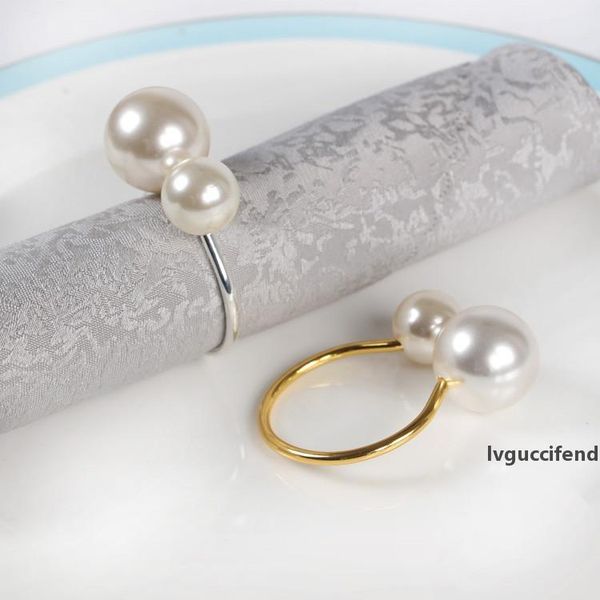 

wed napkin ring gold napkin elegant napkin ring silver with pearl for wedding banquet table decoration