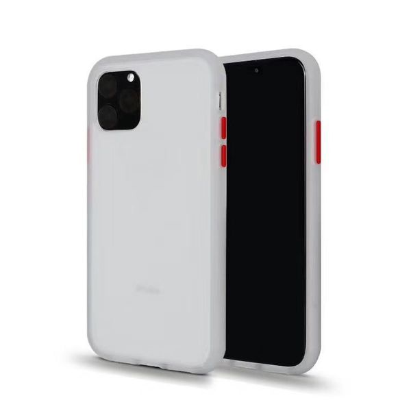 Para Iphone 12 11 Pro Max XR XS MAX 8 7 6 Plus Micro Grinding Magro claro fosco à prova de choque Bumper Phone Case Capa