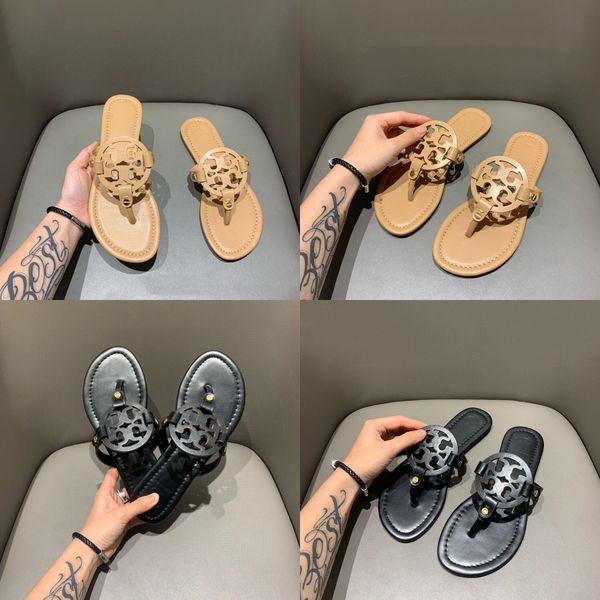 

2020 latest classic fashion leather flip flop slippers sandals men's women's shoes slippers sandals size 35-40 ra52#412, Black