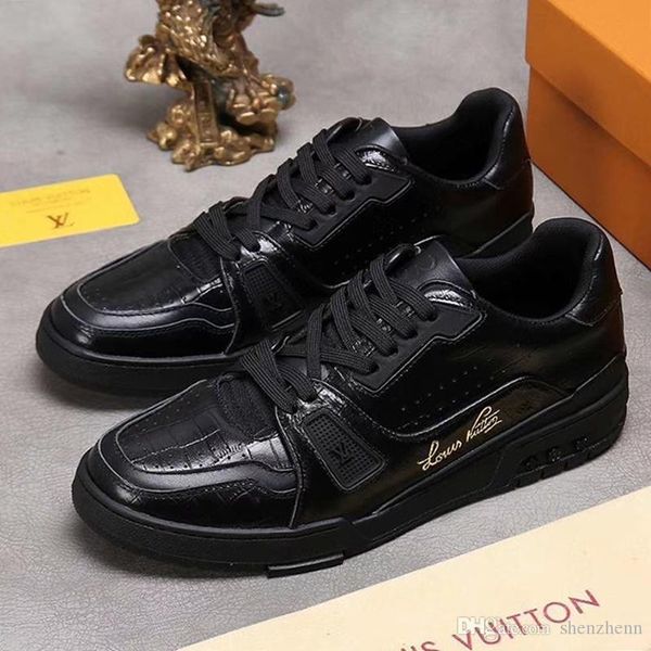

mens shoes outdoor athletic daily runner flat casual shoes for men chaussures pour hommes luxury trainer sneaker -exclusively online fashion, Black