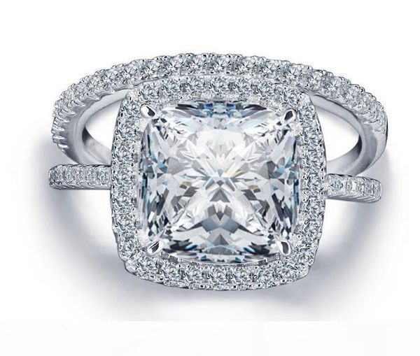 

e victoria wieck cushion -cut women fashion jewelry 10kt white gold filled simulated z simulated diamond wedding bridal ring set si, Slivery;golden