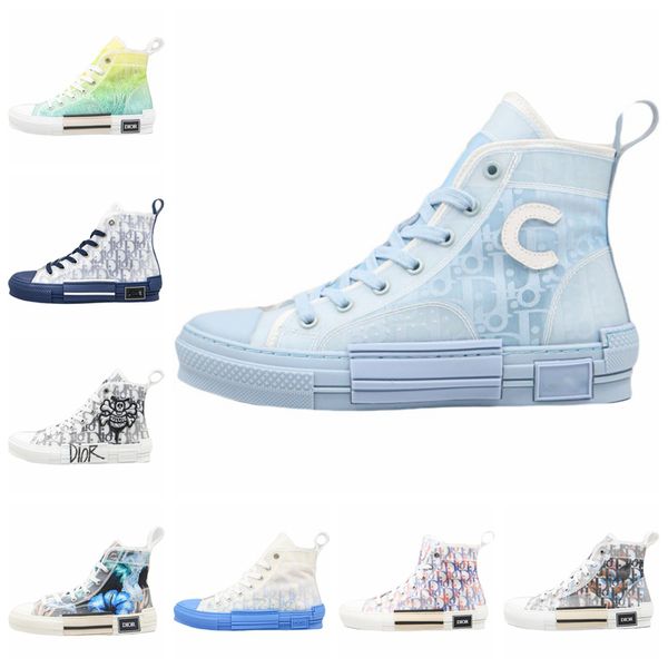 

new b23 oblique high low sneakers vintage platform b24 obliques technical leather luxury mens shoes womens fashion trainers size 4