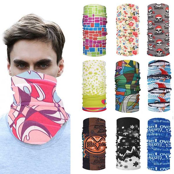 

summer seamless ice silk neck gaiter cycling mascarilla camping bandana balaclava headwrap fishing hiking running neck cover, Black