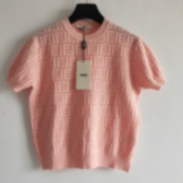 

summer designer women shirts summer fashion luxury ladies knit t-shirts casual brand tees ff letter girls short sleeve shirt be 2020666k, White