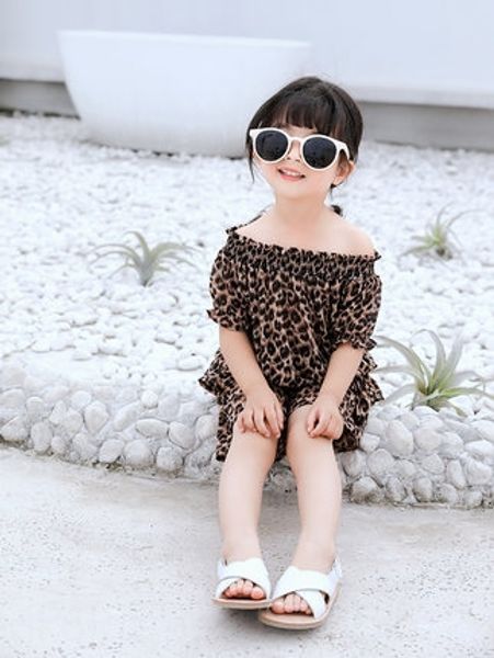

kqwcr baby summer suit for girls 2019 new 1-3 years old fashion leopard print trendy clothing clothes 2 baby summer two-piece suit korean st