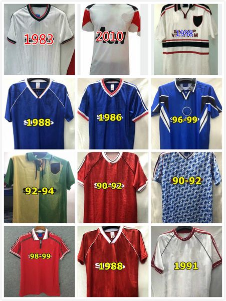 

robson hughes mcclair retro manchester 1990 1992 united away football shirts 90 92 vintage soccer jerseys man utd camiseta sharpe paul ince, Black;yellow