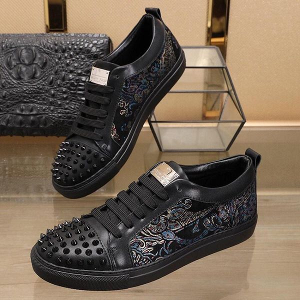 

luxury studs men 's shoes drop ship plus size low zapatillas hombre fashion lightweight comfortable breathable lace -up casual sho