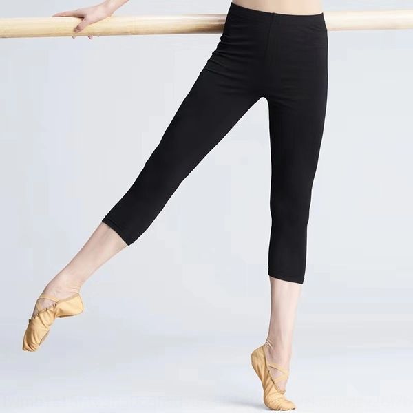 

fdgy6 children's capri pants exercise suit women's ballet body tight breeches breeches stretch seven points exercise pants aerobic, Blue