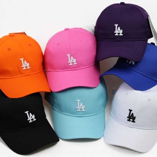 

hcnsk korean style cotton soft solid color la baseball female embroidery small label duck tongue baseball sun hat cap sunshade cap sunsh, Blue;gray