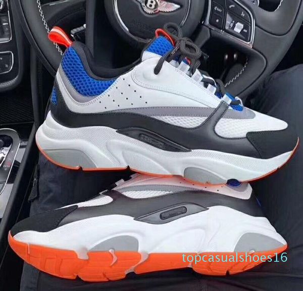 

2019 new 3d reflective canvas and calfskin sports shoes from europe trendy fashion sports b22 men technical casual shoes35-45mk02 t01, Black