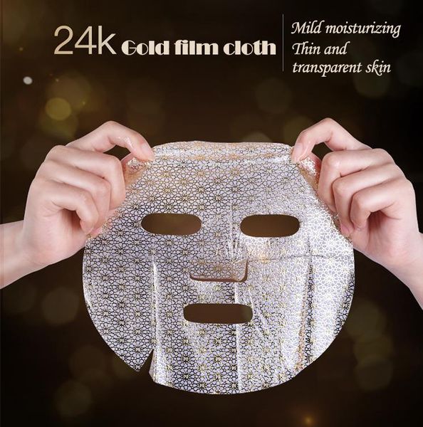 

24K gold foil Mild moisturizing Gold film cloth Anti-Aging Oil control Black Face Skin Care Remove Wrinkles Mascarilla Face mask