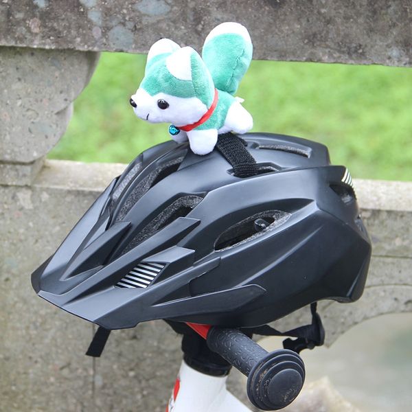 

children's balance car roller skating helmet decoration doll motorcycle doll motorcycle cute green puppy new, Slivery;white