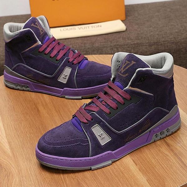 

luxury mens shoes fashion boots trainer sneaker mid -mens shoes fashion type bottes hommes fast ship luxury style mens shoes boot zapato, Black