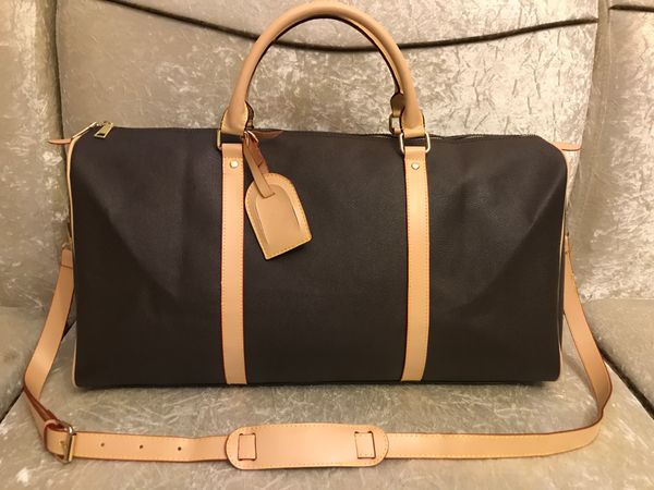 

2020 new men bag handbags bags hand women duffle leather 50cm pu luggage body large cross travel bag totes men btbvf, Red;black