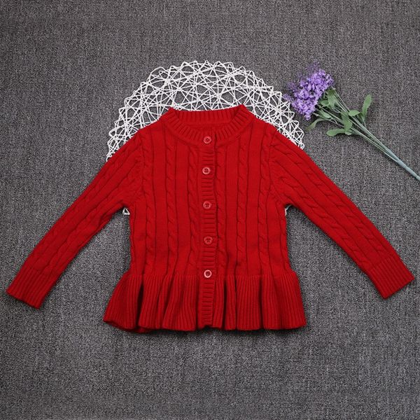 

new girls' autumn and winter cotton coat sweater cardigan children's sweater twist coat, Blue