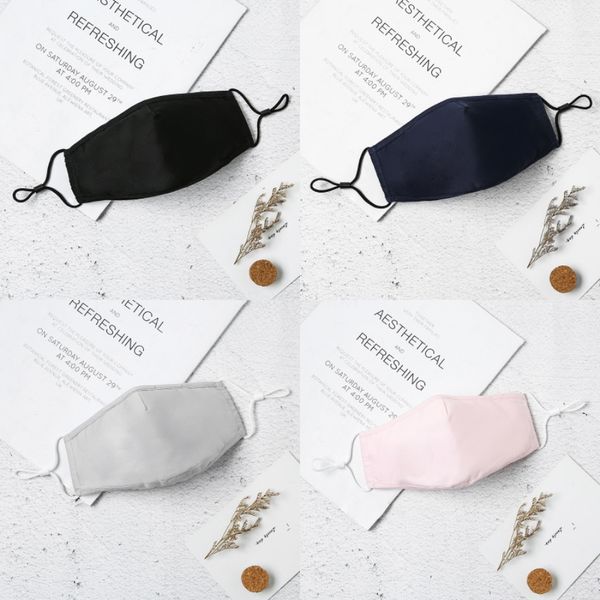 

anti dust face mouth er pm2.5 designer mask dustproof anti-l washable reusable ice silk masks 200pcs#431, Black