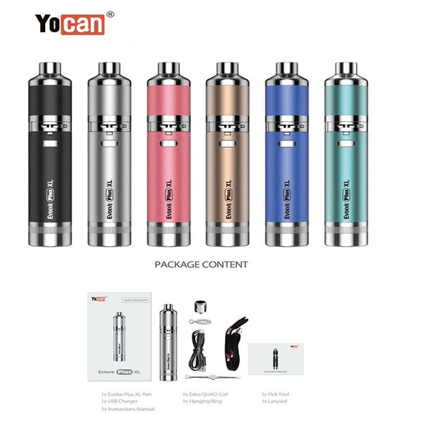 

100% Authentic Yocan Evolve Plus XL воска мазок комплект пера Multiple инструмента функция Dabber 1400mAh батареи воскового испаритель Pen наборы