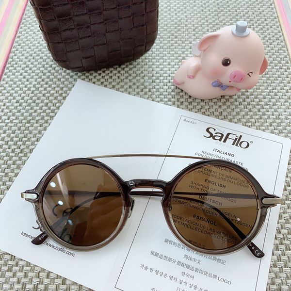 

retro-vintage bv2043s round metal double-bridge sunglasses uv400 literary style optical prescription glasses 47-25-145mm fullset case