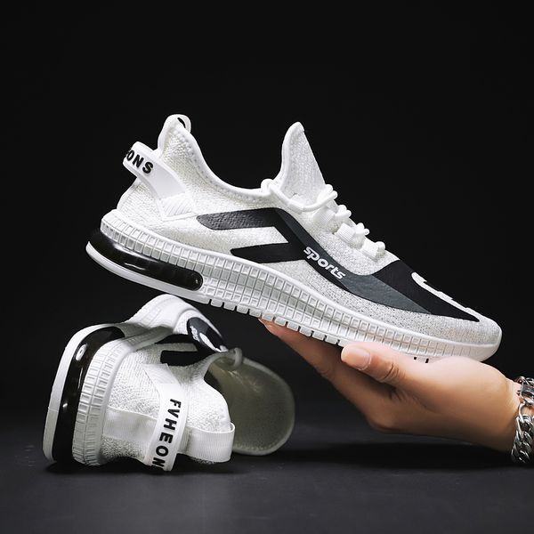 

men fashion sneakers light breathable summer men casual shoes comfortable outdoor non-slip low walking shoes zapatos hombre, Black