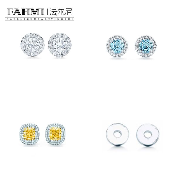 

2020 new 925 silver european and american super flash earrings original jewellery for women anniversary, Golden;silver