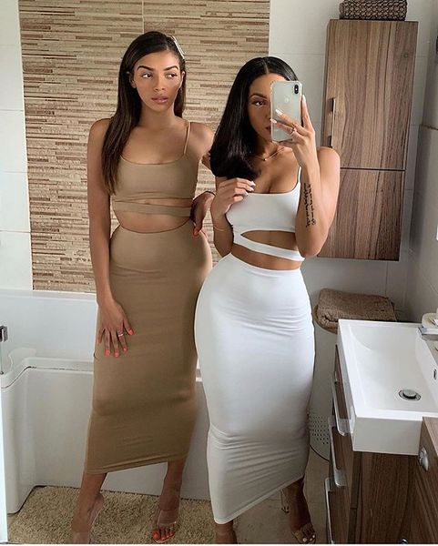 

2020 new women black white orange strapless spaghetti strap sleeveless celebrity party bodycon bandage dresses wholesale, Black;gray