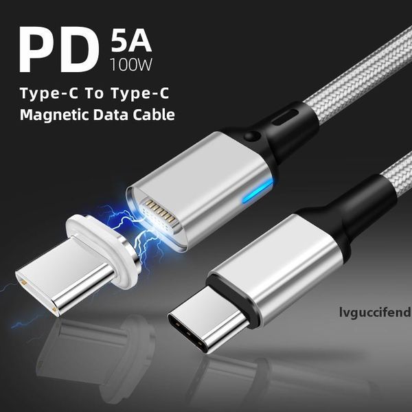

magnetic usb type c to usb c charging data cable support 5a pd super fast charge cable for macbook air pro