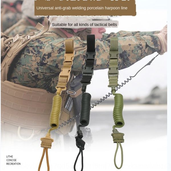 

outdoor sports tactical spring single point gun rope straps antioutdoor sports straps elastic nylon safety gun rope, Black;gray