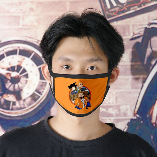 

dhl akira toriyama 0620 washable facemasks reusable face mask for boys ice silk bilayer cubrebocas masque tissu tapaboca nubss, Black