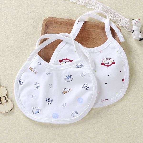 

baby cotton cartoon solid color mask bib mask-typemen's and women's baby four seasons universal tie-in bib bib