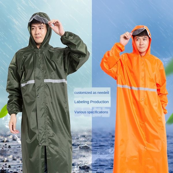

long conjoined outdoor fashion electric long conjoined outdoor bicycle fashion raincoat electric bicycle raincoat, Red;brown