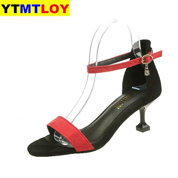

selling summer shoes peep toe sweet fashion women sandals thin heel pumps princess high heels women shoes size 34-40, Black