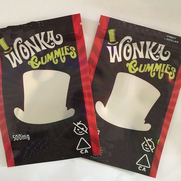 

Вонка Gummies майларовом Bag 500мг Edibles мешок Smeproof хранения Розничная сумка для сухой травы табака Цветок Resellable