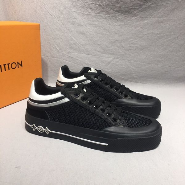 

2020 d3 leather lace-up fashion casual mens luxury designer shoes classic flat shoes mens sneakers original box, Black