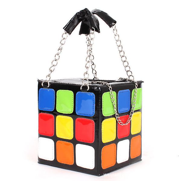 

super quality pu leather fashion casual colorful love cube bag phone purse stereotypes small square bag new arrival