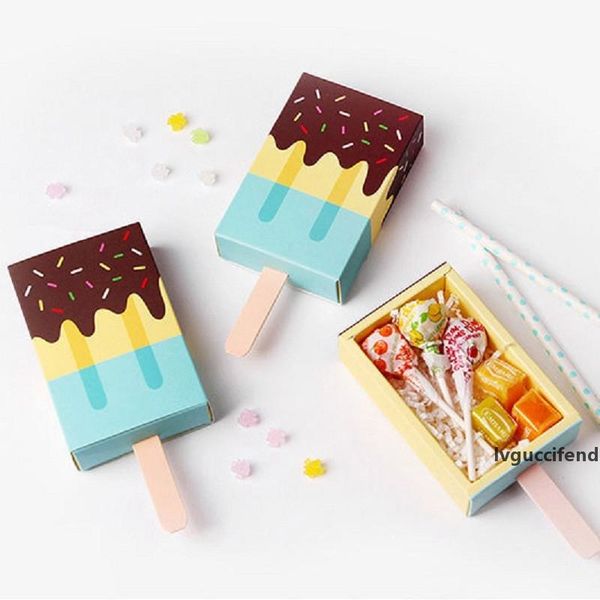 

2/4/6/10pcs wedding party supplies ice cream shape gifts boxes candy box drawer gift bag kids birthday baby shower party favors