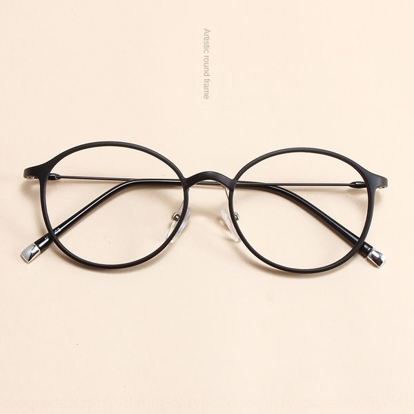 

ugrky korean ultra light thin alloy leg tr90 myopia men's and women's large artistic korean super large round art frame tide light, Silver