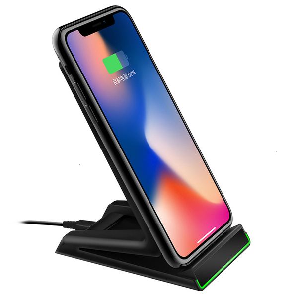 

высокое качество беспроводное зарядное устройство 10w для iphone 11 pro xs max xr × 8 вертикальный рабочий стол qi для samsung s10 s9 примеч