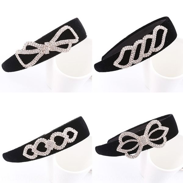 

korean style fashion rhinestone wide edge rhinestone hair hairband boutique lady headband girl hair accessories, Slivery;white