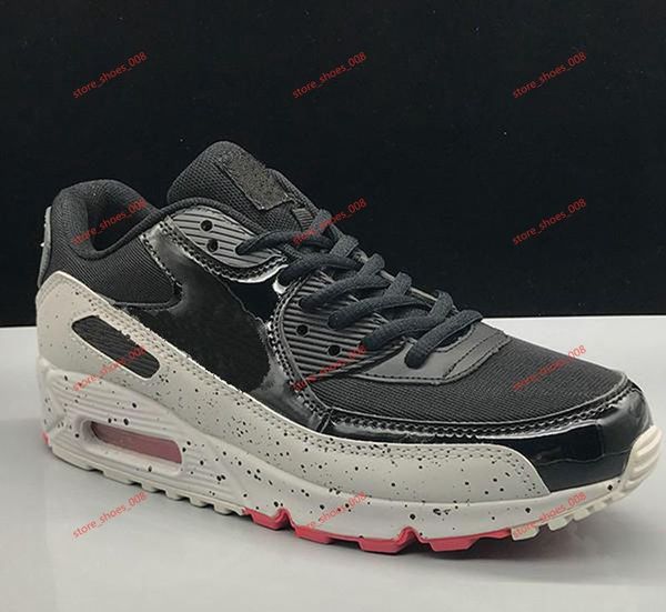 

nike air max 90 2020 новые мужчины и женщины обуви мужчин и женщины обуви черная красная белого тренера подушка дышащая повседневная обувь 3, Black;red