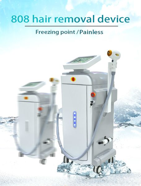 

2020 fast painless hair removal deskportable instrument 808nm diode laser semiconductor laser hair removal beauty machine, Black