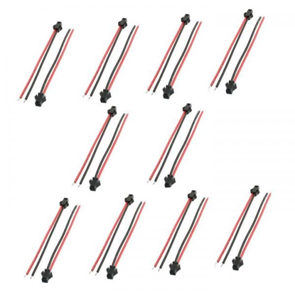 

10 pairs jst 2 pin male female connector plug 15cm wires cables for rc car drone led lights