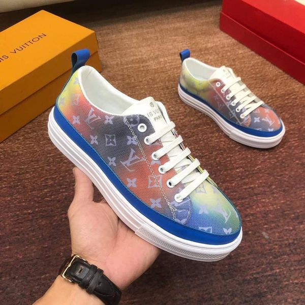 

2020b limited edition luxury design leather printed rubber sole sneakers fashion wild mens casual shoes mens banquet shoes size: 38-451, Black