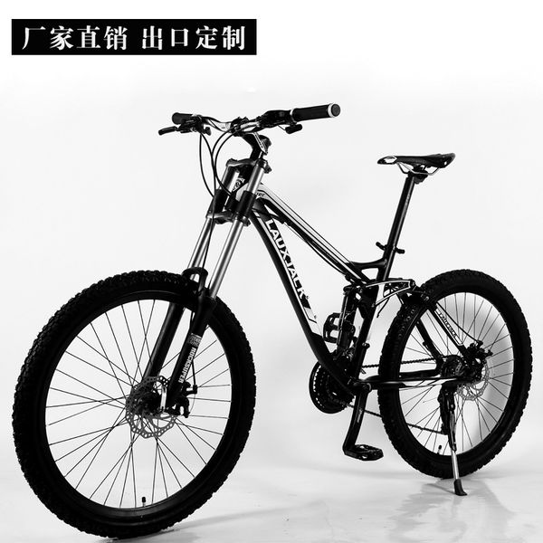 

downhill mountain bike aluminum alloy cross-country bike variable speed racing 27-speed double shock absorption soft tail