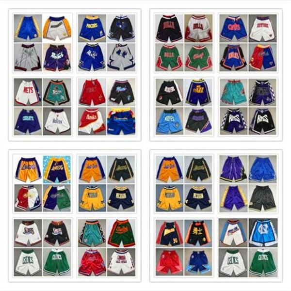 

new 2020 team men basketball shorts team don pocket shorts sport shorts pants sweatpants classic white blue red purple green black