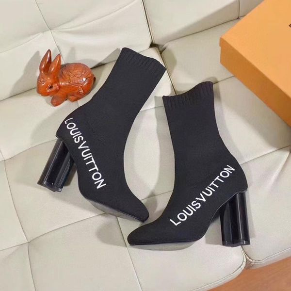 

2020 new listing embroidery pattern womens fashion boots,personality designer womens roman boots casual high heel boots size 35-41 0051, Black
