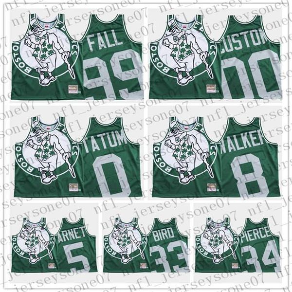

men paul pierce boston celtics bird nba kevin garnett carsen edward max strus hayward retro team big face covered funny jerseys, Black
